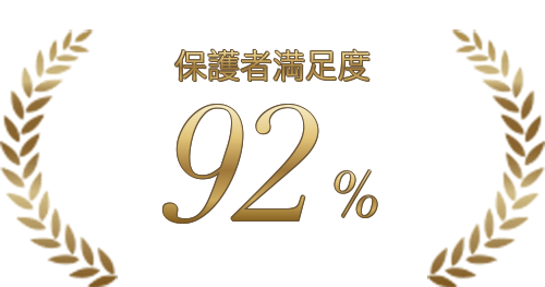 保護者満足度92%